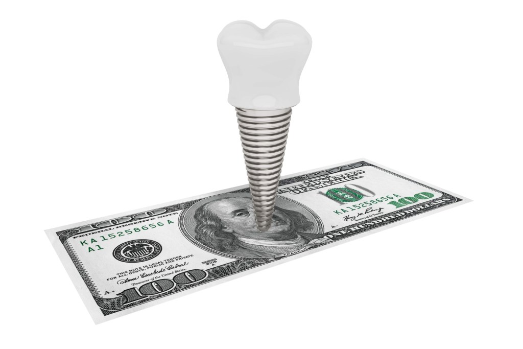cost dental concept tooth implant money